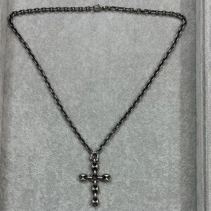 Gucci Silver Cross Necklace
